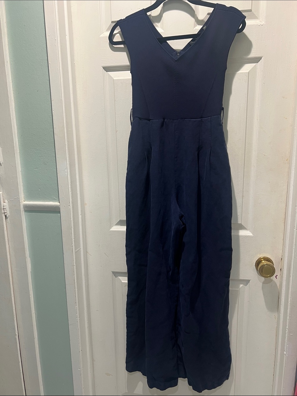 Ted Baker Navy Sleeveless Wide-Leg Jumpsuit - Picture 1 of 10